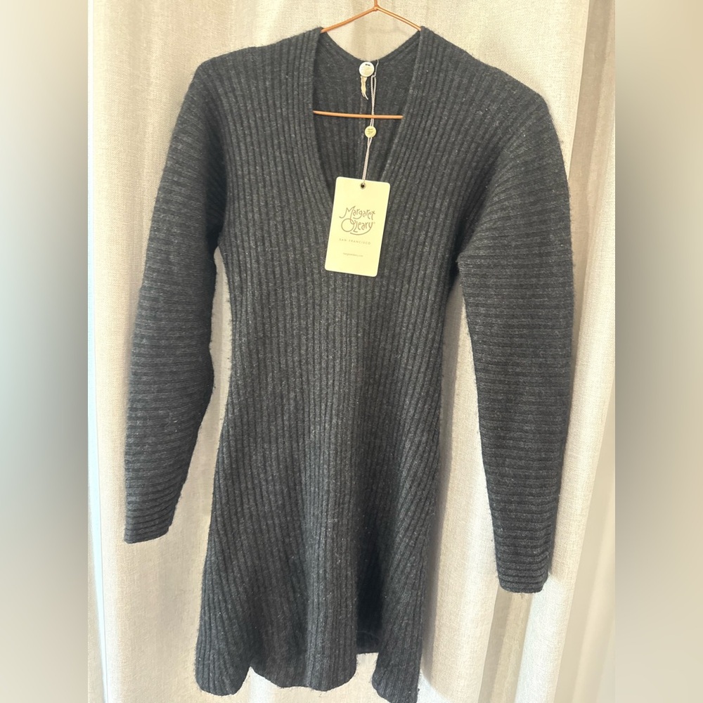 Margaret O'Leary Gray Long Sleeve Dress